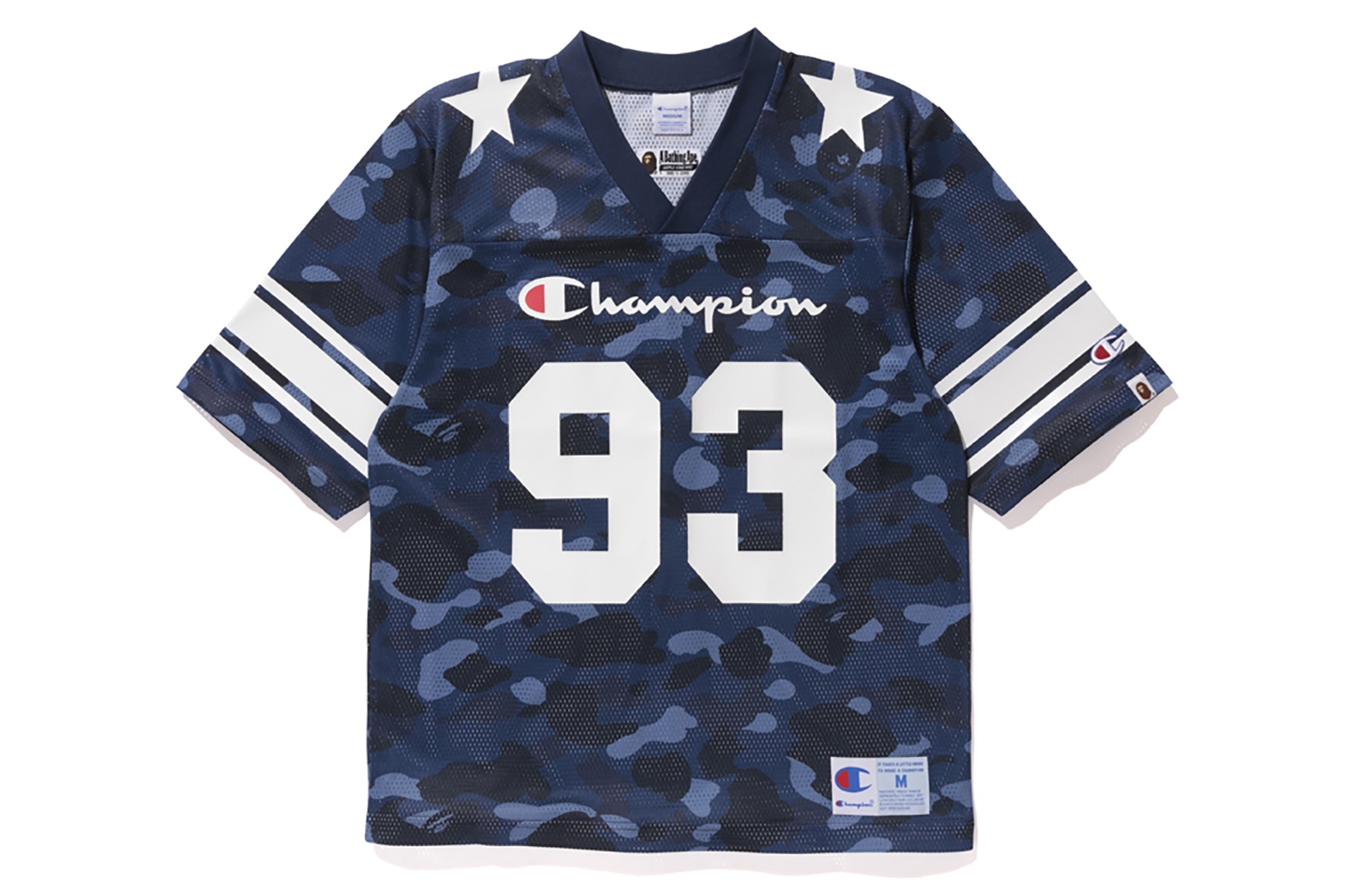 BAPE Champion Color Camo Football Jersey Navy Men's - US