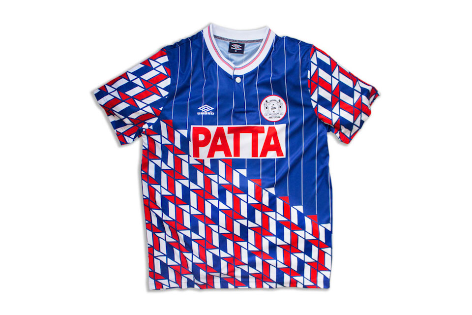 Patta Respect Football Jersey - Blue Nights / Pearl Blue - XL - Men