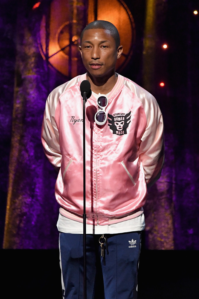 SPOTTED: Pharrell In Human Made Jacket And Chanel Sunglasses