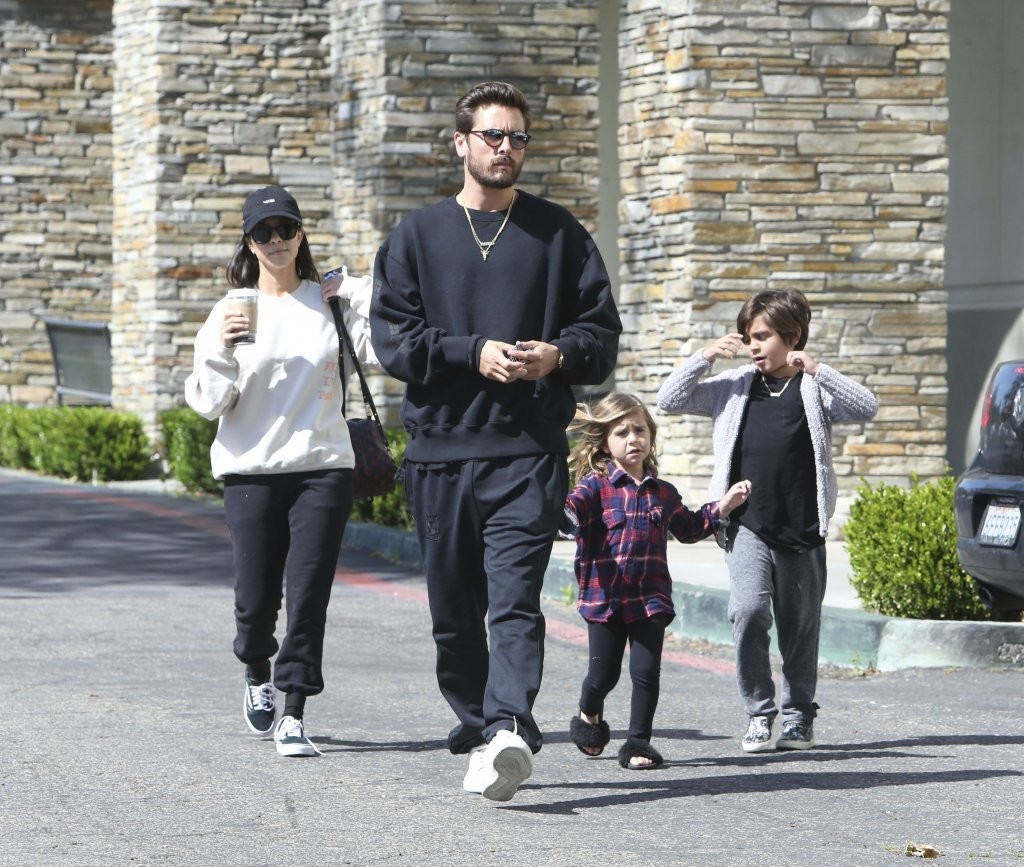 SPOTTED Scott Disick With Family In Adidas Yeezy Season Calabasas