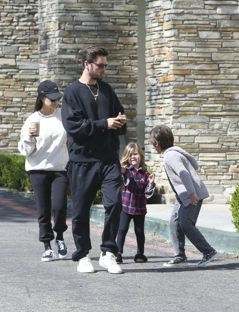 SPOTTED Scott Disick With Family In Adidas Yeezy Season Calabasas