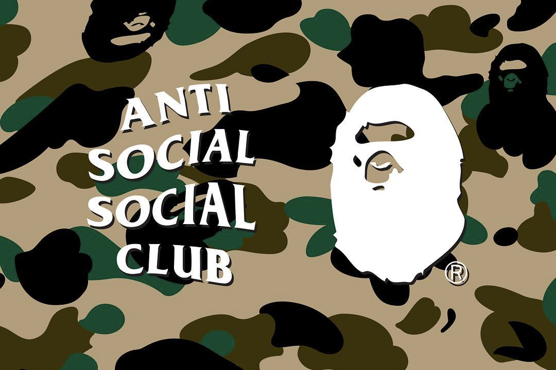 Anti social social club x clearance bape