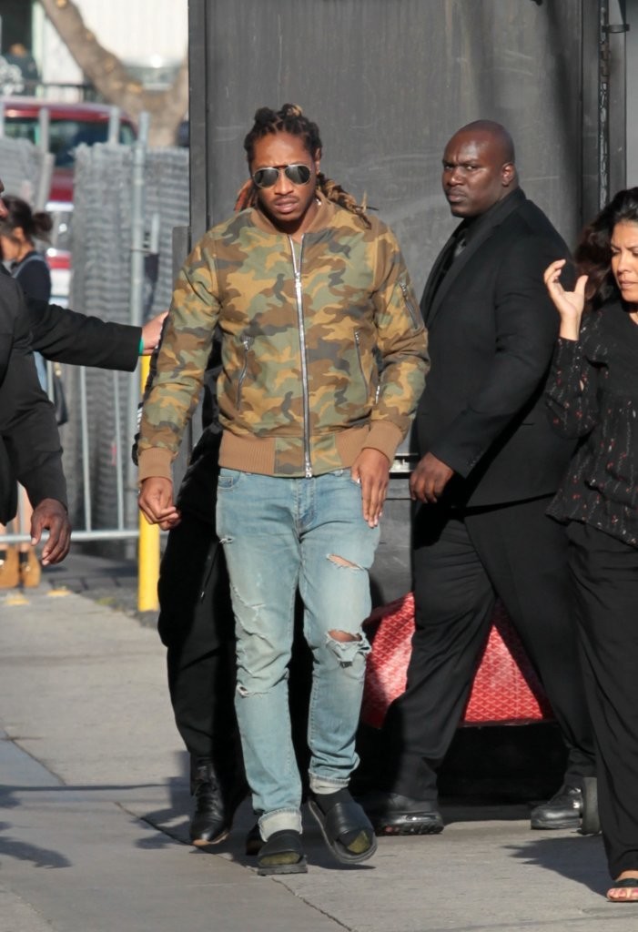 SPOTTED: Future in Amiri Camo Jacket and Saint Laurent Jeans 