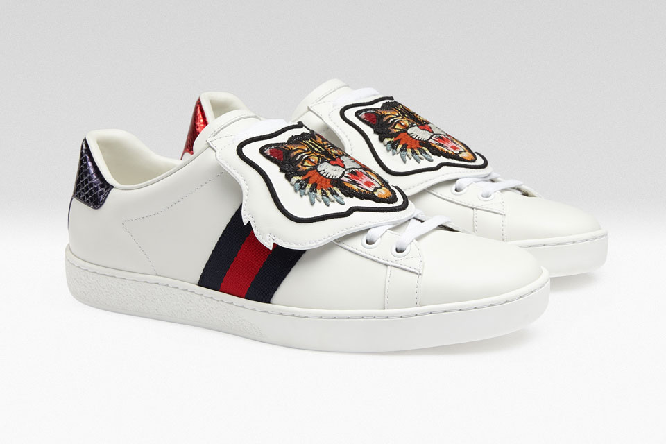 Gucci - Only on gucci.com, the tiger patch detailed Gucci Ace