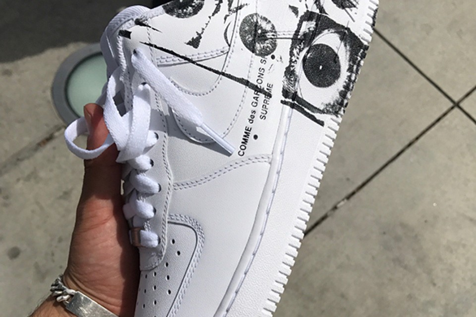 Best Look at the Supreme x COMME des GARÇONS x Nike Air Force 1