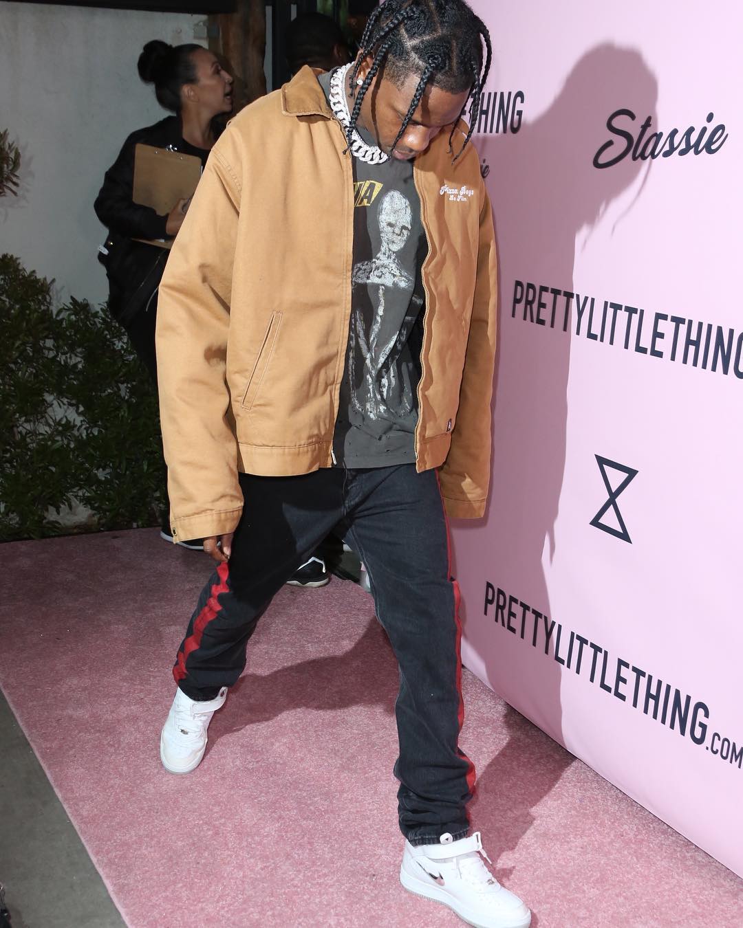 SPOTTED: Travis Scott in Pizza Boys Jacket, Balenciaga Jeans and Nike Sneakers – PAUSE Online | Men's Fashion, Style, Fashion News & Streetwear