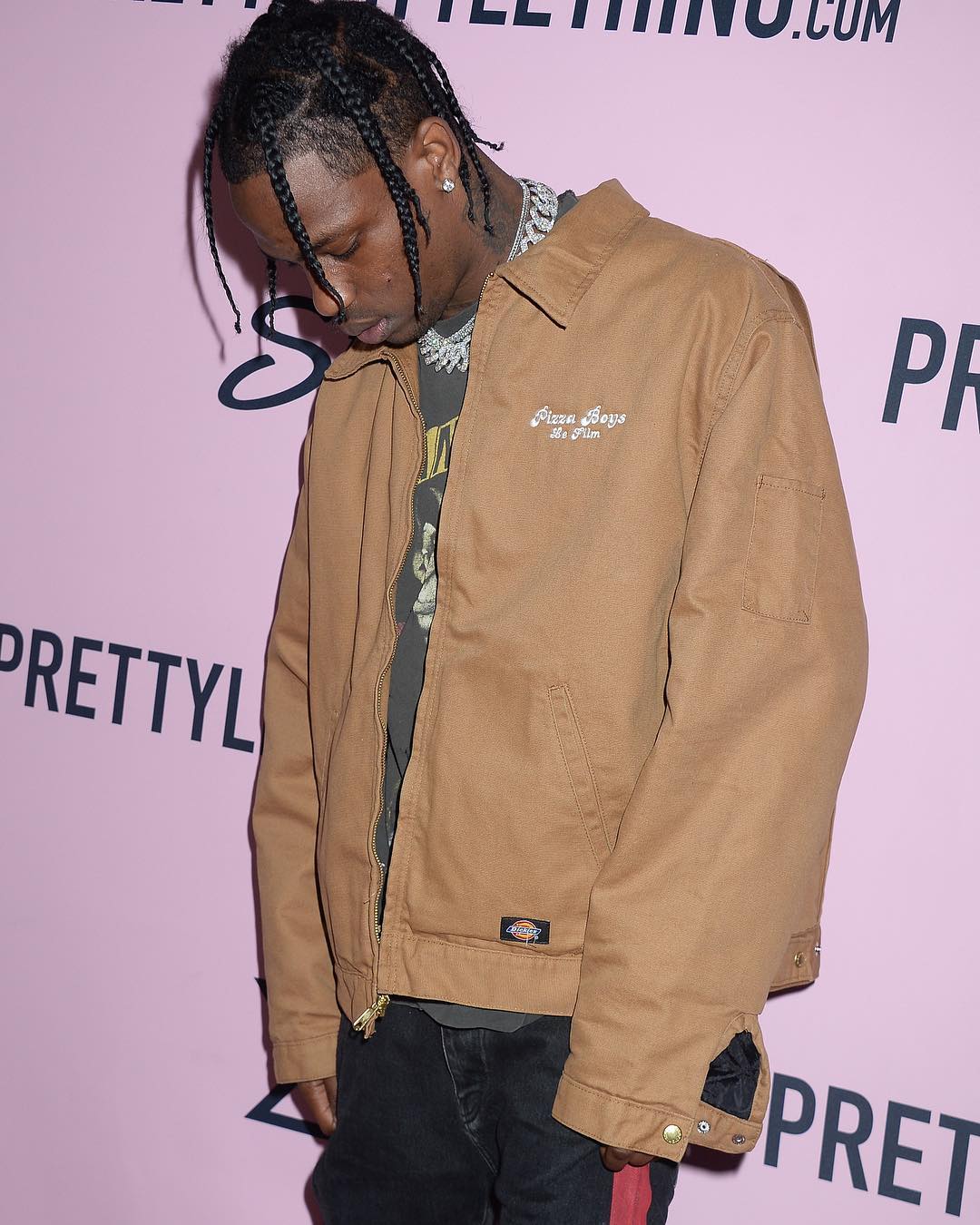 SPOTTED Travis Scott in Pizza Boys Jacket Balenciaga Jeans and