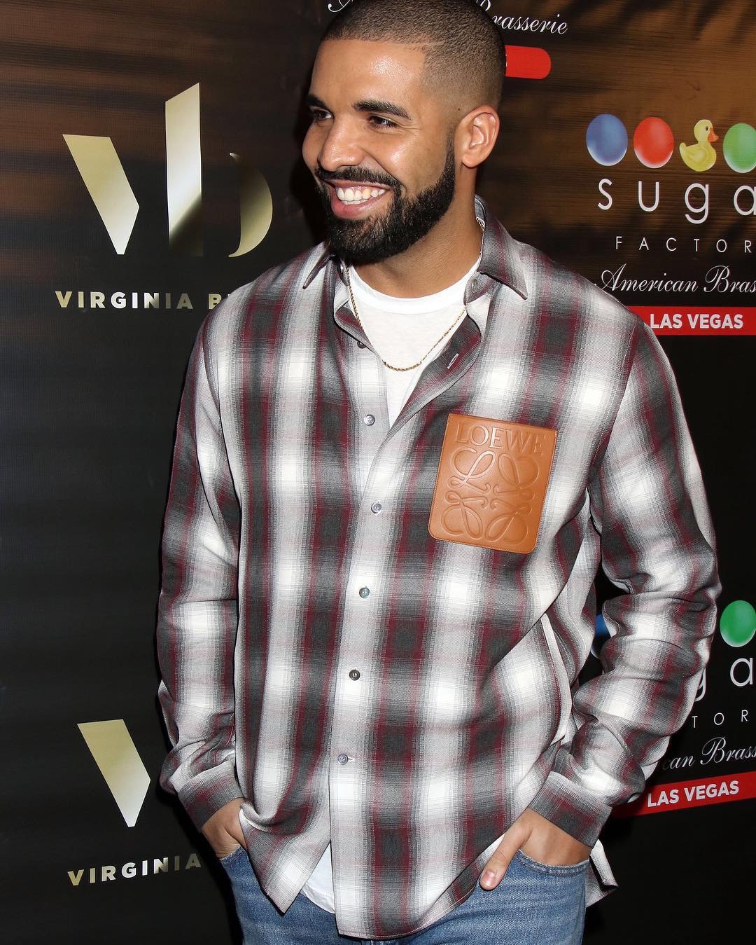 SPOTTED: Drake Wears Loewe Leather Pocket Plaid Shirt – PAUSE Online