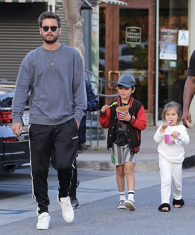 Shop Scott Disick's John Elliott jeans and Nike Air Force 1 '07