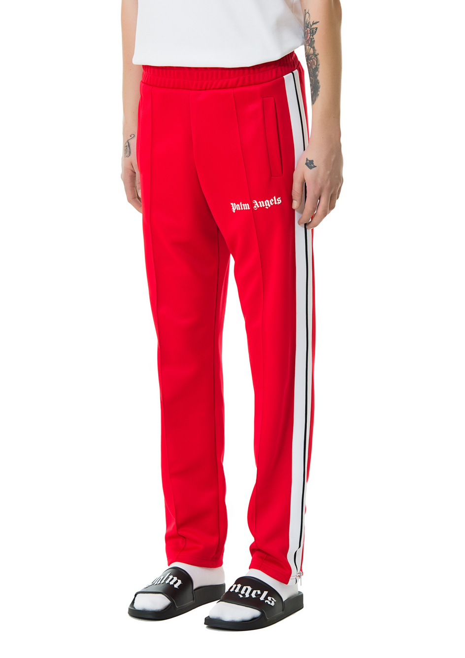 TERRY TRACK PANTS in red - Palm Angels® Official