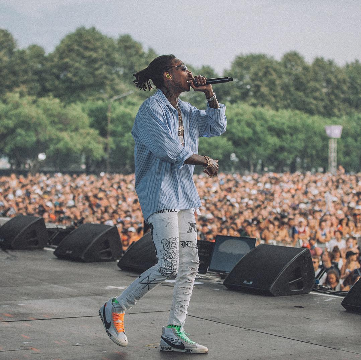 Wiz Khalifa In OFF-WHITE x Nike Blazer 