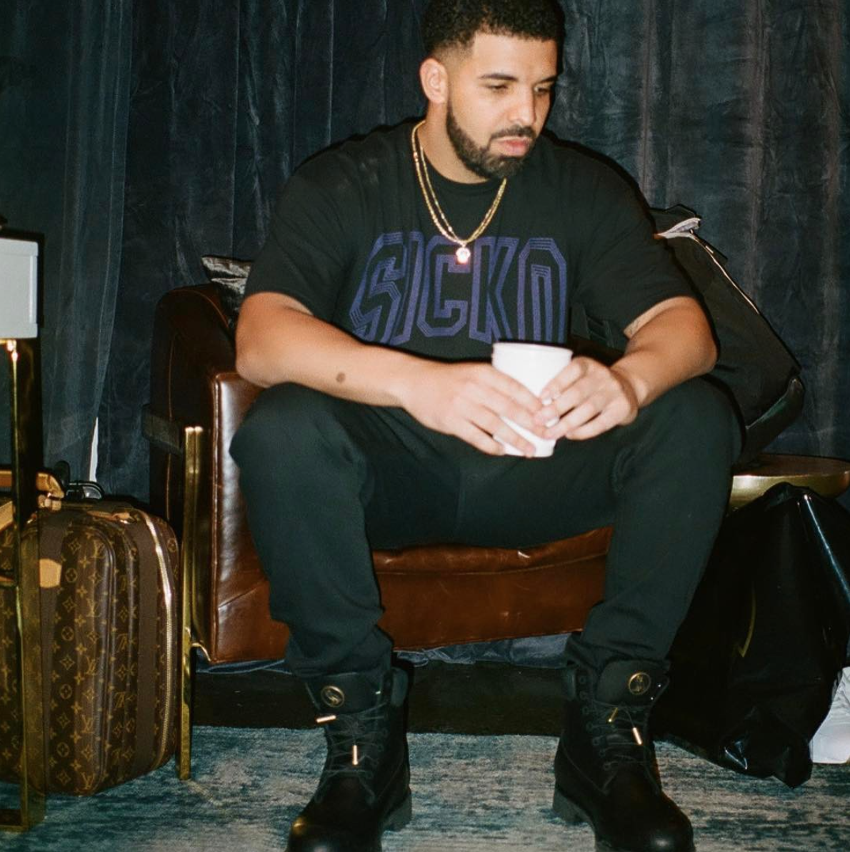SPOTTED: Drake in Full Louis Vuitton During the Filming of SICKO