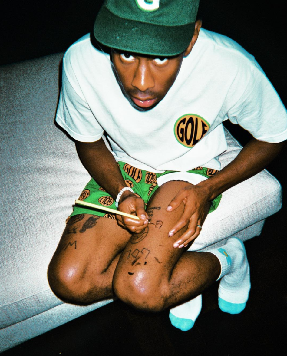 SPOTTED: Tyler, The Creator In Golf Wang Cap, T-Shirt, Shorts And Socks –  PAUSE Online