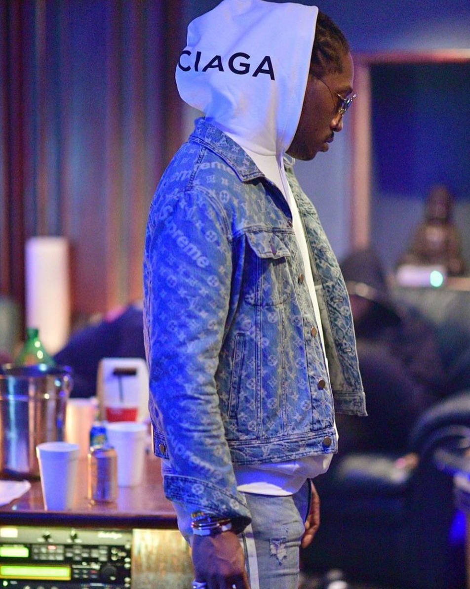 SPOTTED: Future In Supreme x Louis Vuitton Denim Jacket +