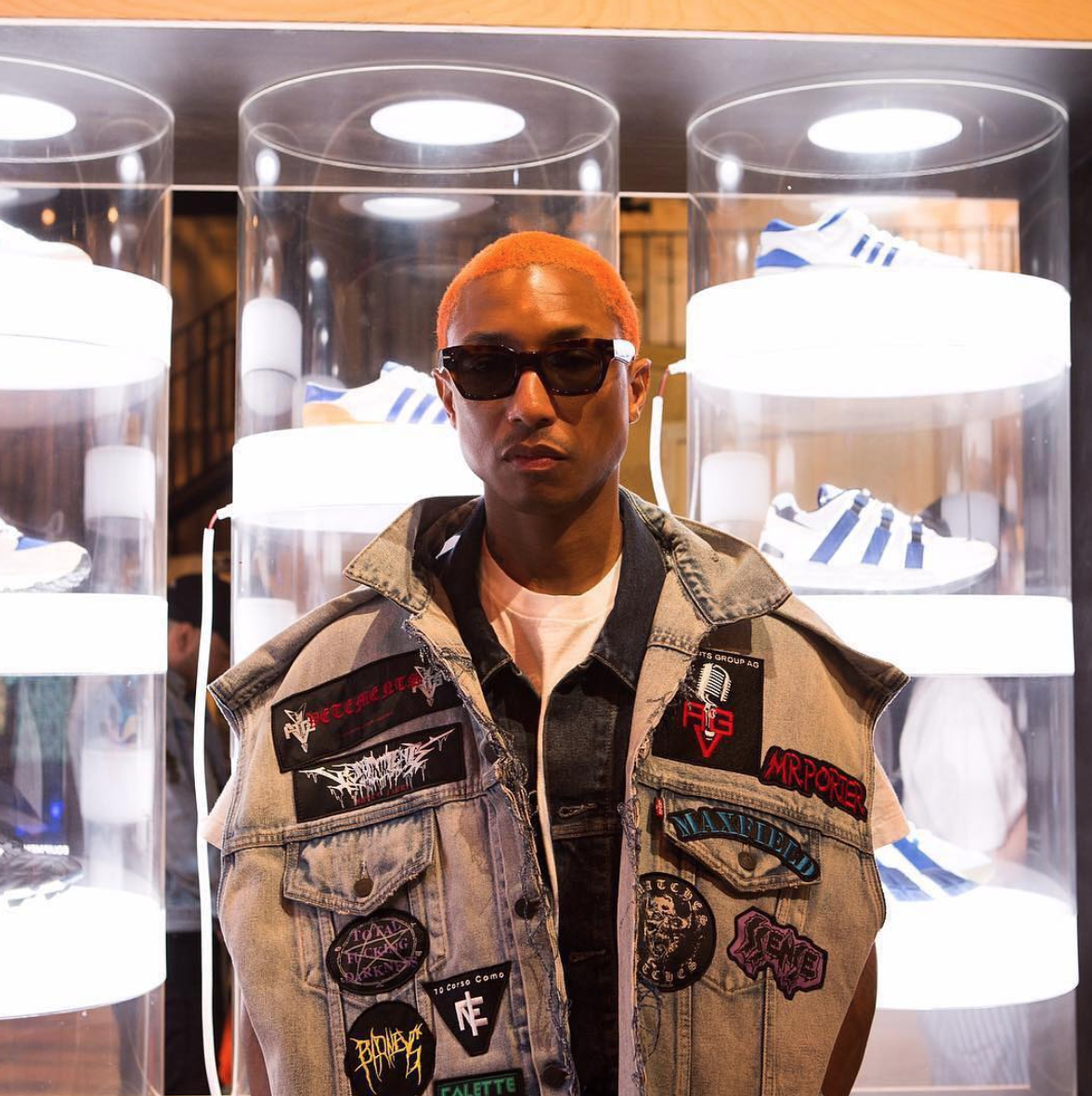 SPOTTED: Pharrell Williams In Vetements x Levi’s Denim Waistcoat And ...