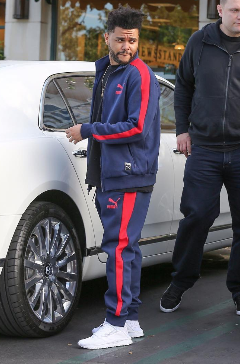 SPOTTED: The Weeknd In PUMA Tracksuit – PAUSE Online Men's Fashion, Street Style, Fashion News & Streetwear